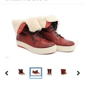 Pegia laced up ankle boots sneakers shearling sheepskin size 38